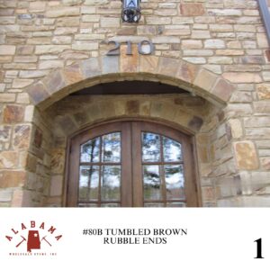 #080B TUMBLED ALABAMA BROWN RUBBLE ENDS 3-8" THICK (NON-STOCK ITEM)