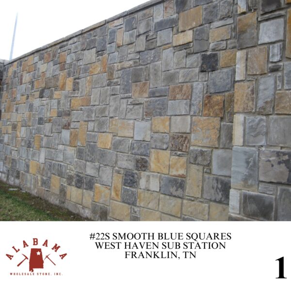 #022S ALABAMA BLUE SQUARED RUBBLE SMOOTH (RANDOM CUTS ONLY)