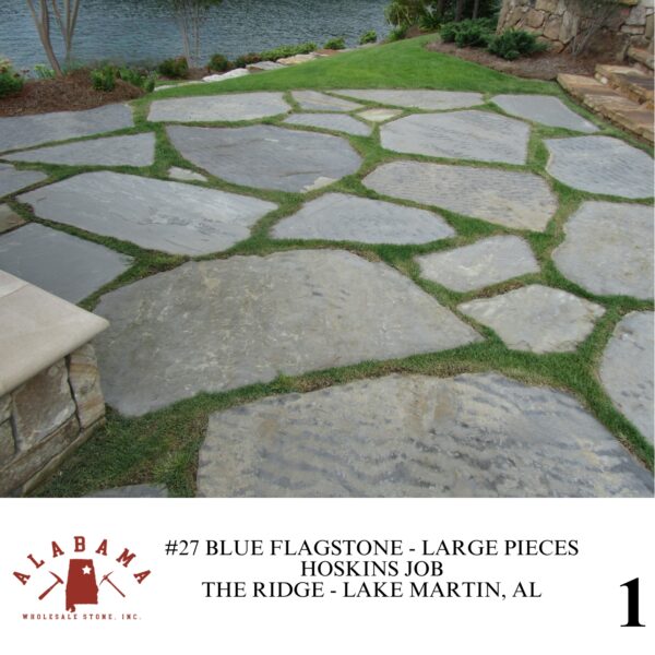 #027 BLUE FLAGSTONE LARGE PIECES 3.5" THICK OR LESS