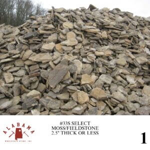 #033S SELECT MOSS/FIELDSTONE 2.5" OR LESS THICK