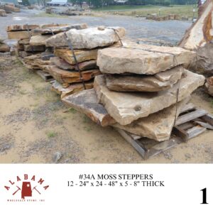 #034A MOSS STEPPERS (WHEN AVAILABLE) 24-48" x 24-48" x 5-8" THICK