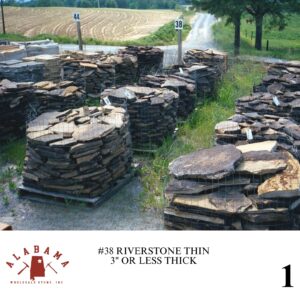 #038 RIVERSTONE THIN 3" OR LESS THICK