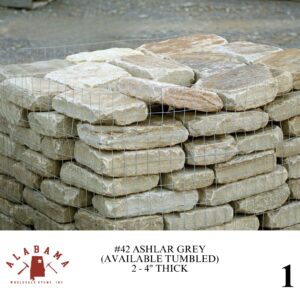 #042 ASHLAR GREY 2-4" THICK (AVAILABLE TUMBLED)