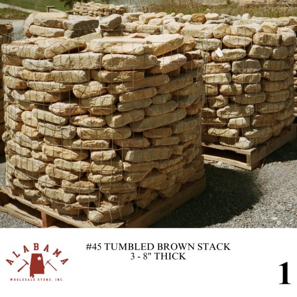 #045 TUMBLED BROWN STACK 3-8" THICK