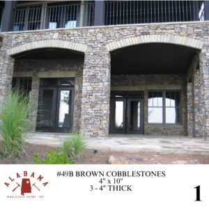 #049B COBBLESTONE BROWN 4" X 10" 3-4" THICK