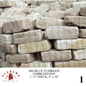 #066 TUMBLED COBBLESTONE 4" x 10" BLUE 3-4" THICK