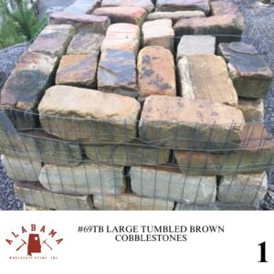#069TB TUMBLED LARGE COBBLESTONE 6" x 12" BROWN 5-6" THICK