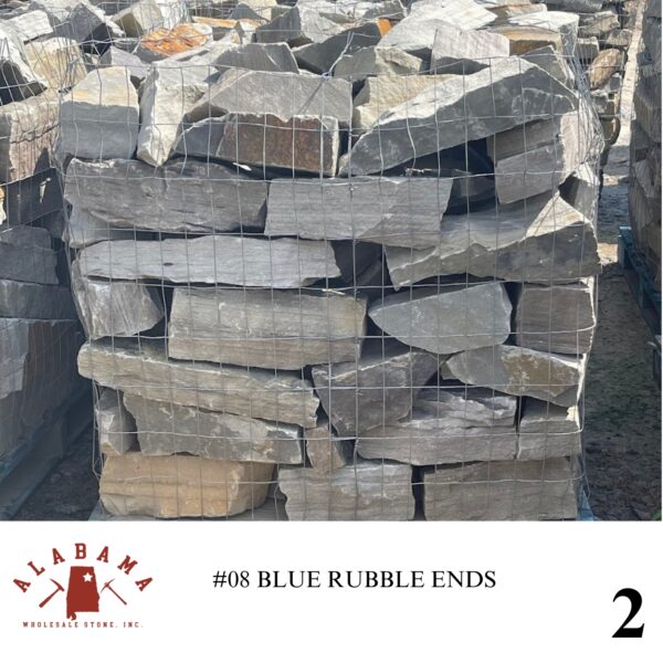 #008 ALABAMA BLUE RUBBLE ENDS 3-8" THICK - Image 2