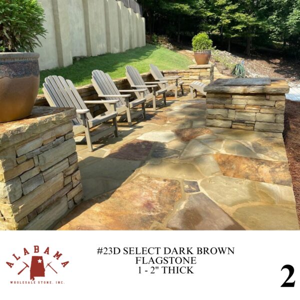 #023D SELECT DARK BROWN FLAGSTONE 1-2" THICK - Image 2