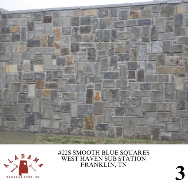 #022S ALABAMA BLUE SQUARED RUBBLE SMOOTH (RANDOM CUTS ONLY) - Image 3