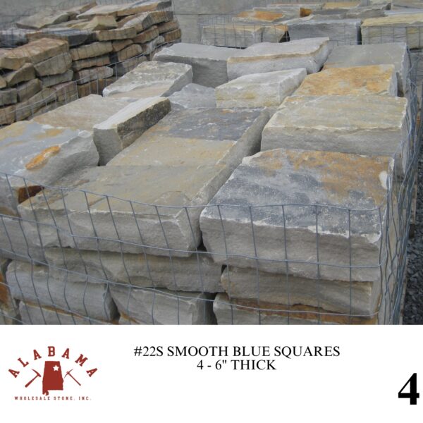 #022S ALABAMA BLUE SQUARED RUBBLE SMOOTH (RANDOM CUTS ONLY) - Image 4