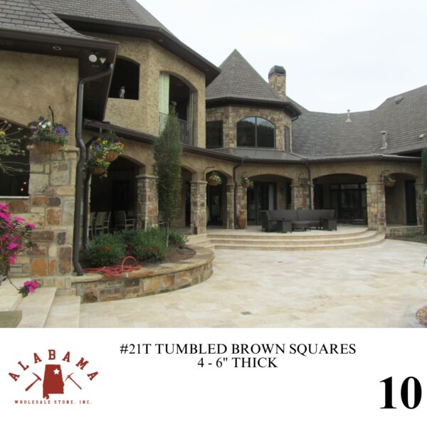 #021T TUMBLED ALABAMA BROWN SQUARED RUBBLE (RANDOM CUTS ONLY) - Image 10