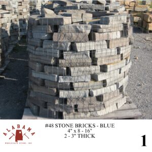 #048 STONE BRICKS BLUE 4" X 8-16" 2-3" THICK