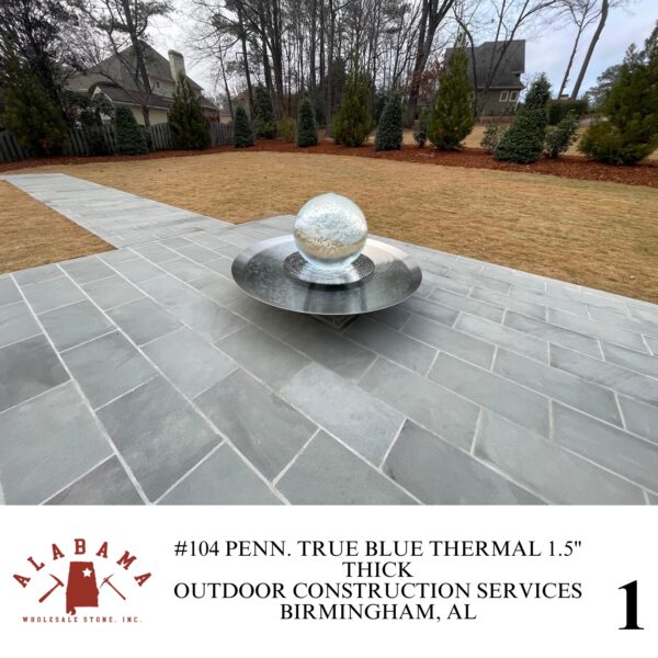 #104 PENN. TRUE BLUE THERMAL 1.5" THICK RANDOM SAWED PATTERN (GUAGED) 24" X 30" OR LESS