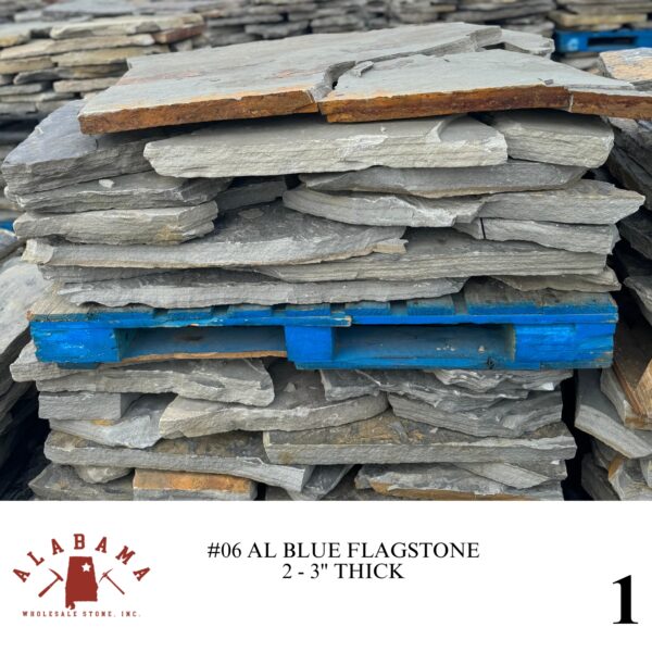 #006 ALABAMA BLUE FLAGSTONE 2-3" THICK