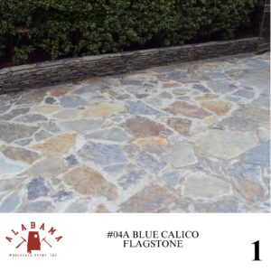 #004A ALABAMA BLUE CALICO FLAGSTONE 1-2" THICK