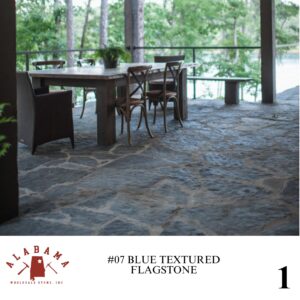 #007 ALABAMA BLUE TEXTURED FLAGSTONE 1-2" THICK