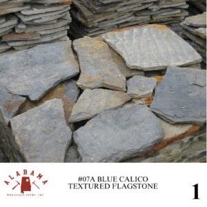 #007A ALABAMA BLUE CALICO TEXTURED FLAGSTONE 1-2" THICK