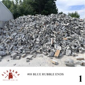#008 ALABAMA BLUE RUBBLE ENDS 3-8" THICK