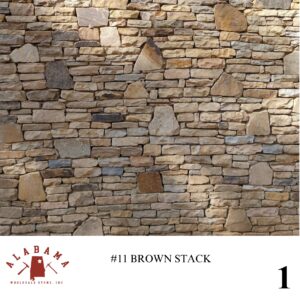 #011 ALABAMA BROWN STACK 3-8" THICK
