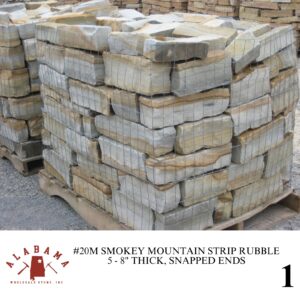 #020M SMOKEY MOUNTAIN STRIP RUBBLE 5-8" THICK (SNAPPED ENDS)