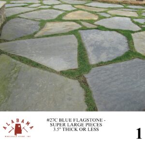 #027C BLUE FLAGSTONE SUPER LARGE PIECES 3.5" THICK OR LESS
