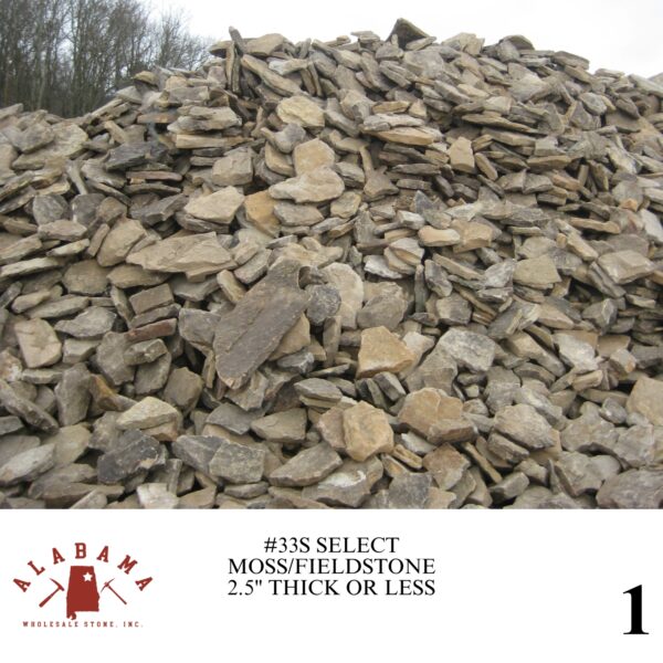 #033S SELECT MOSS/FIELDSTONE 2.5" OR LESS THICK