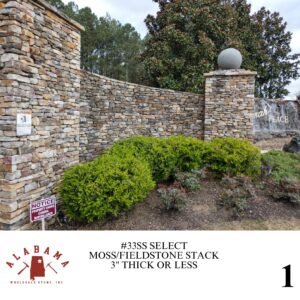 #033SS SELECT MOSS/FIELDSTONE STACK 3" OR LESS THICK