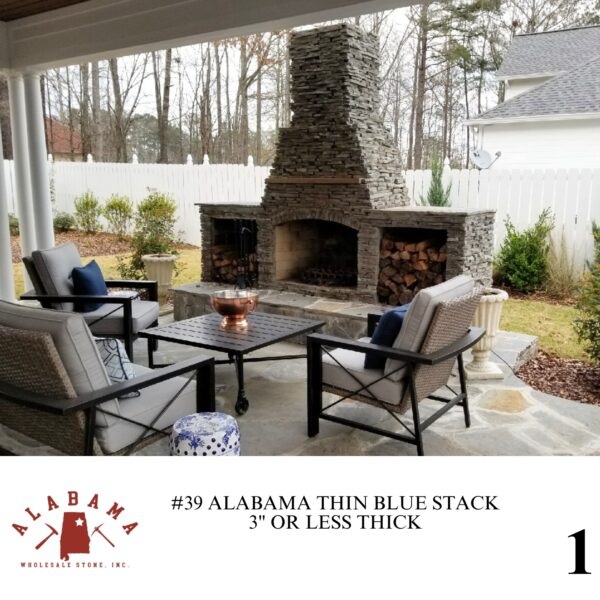 #039 ALABAMA THIN BLUE STACK 2.5" OR LESS THICK