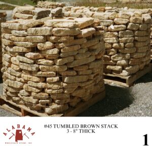 #045 TUMBLED BROWN STACK 3-8" THICK