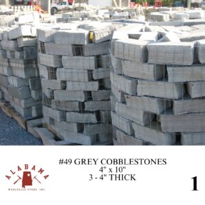 #049 COBBLESTONE GREY 4" X 10" 3 - 4" THICK