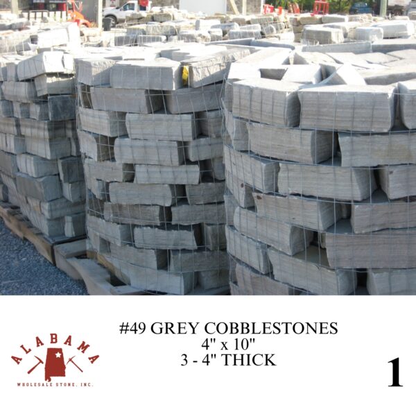 #049 COBBLESTONE GREY 4" X 10" 3 - 4" THICK
