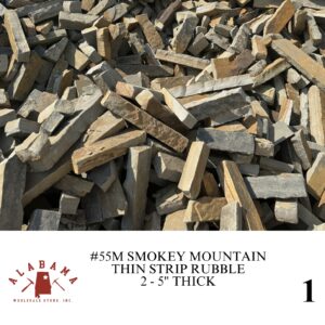 #055M SMOKEY MOUNTAIN THIN STRIP RUBBLE 2-5" THICK