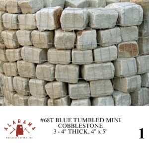 #068T TUMBLED MINI COBBLESTONE 4" x 5" BLUE 3-4" THICK