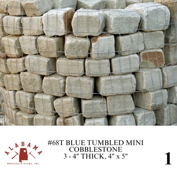 #068T TUMBLED MINI COBBLESTONE 4" x 5" BLUE 3-4" THICK