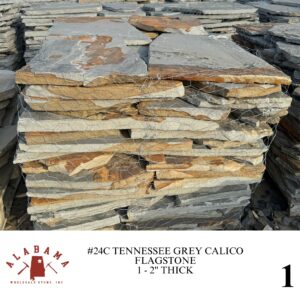 #024C TENNESSEE GREY CALICO FLAGSTONE 1-2" THICK