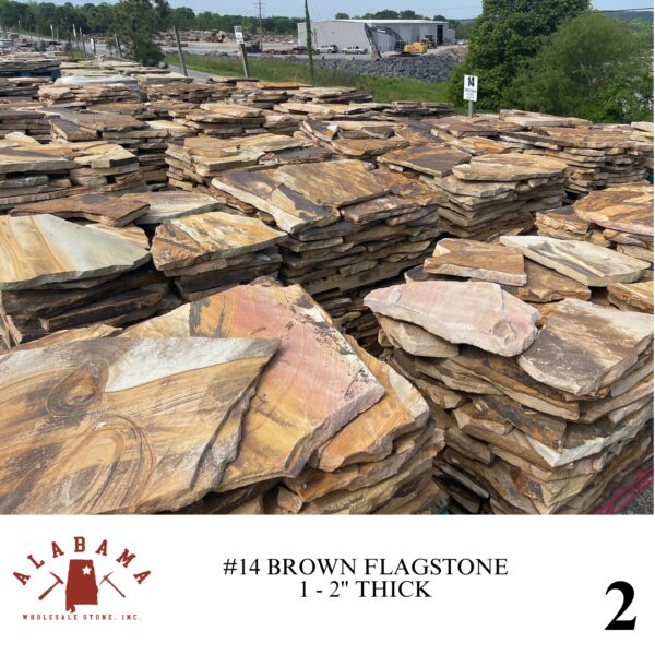 #014 ALABAMA BROWN FLAGSTONE 1-2" THICK - Image 2