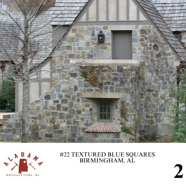 #022 ALABAMA BLUE SQUARED RUBBLE TEXTURED MULTI-COLORED (RANDOM CUTS ONLY) - Image 2