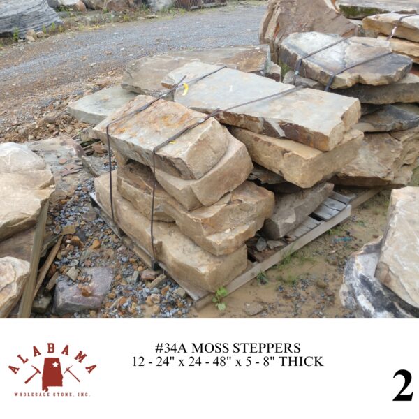 #034A MOSS STEPPERS (WHEN AVAILABLE) 24-48" x 24-48" x 5-8" THICK - Image 2
