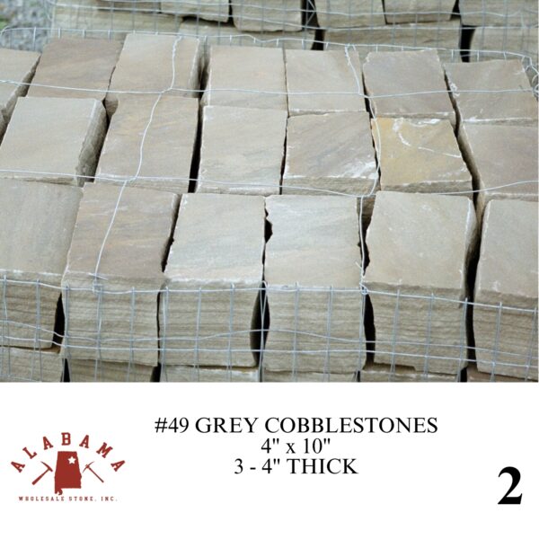 #049 COBBLESTONE GREY 4" X 10" 3 - 4" THICK - Image 2