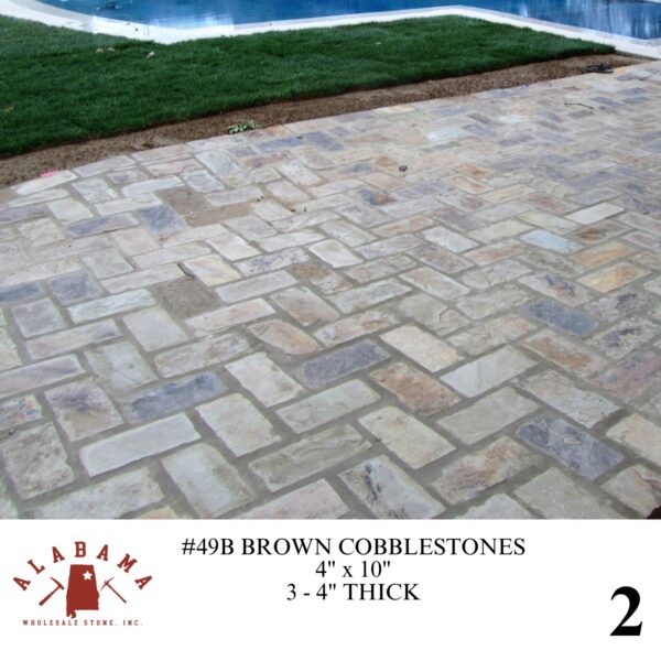 #049B COBBLESTONE BROWN 4" X 10" 3-4" THICK - Image 2