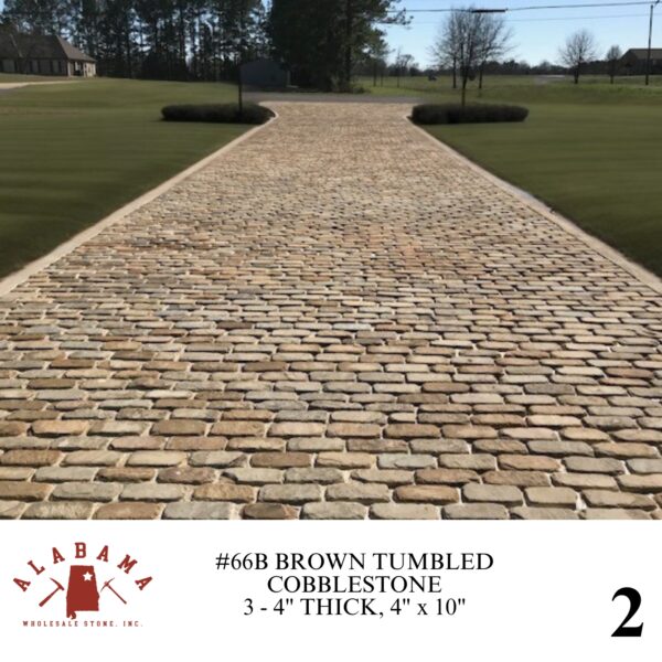 #066B TUMBLED COBBLESTONE 4" x 10" BROWN 3-4" THICK - Image 2