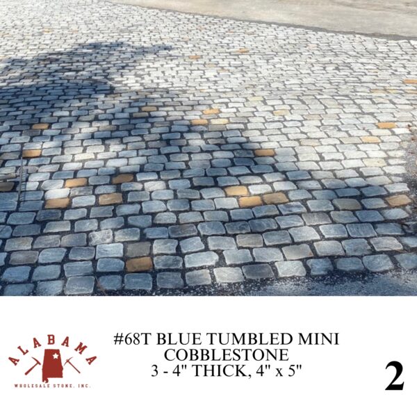 #068T TUMBLED MINI COBBLESTONE 4" x 5" BLUE 3-4" THICK - Image 2