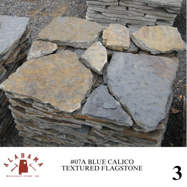 #007A ALABAMA BLUE CALICO TEXTURED FLAGSTONE 1-2" THICK - Image 3
