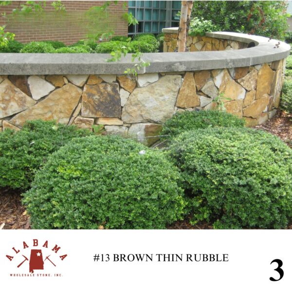 #013 ALABAMA BROWN THIN RUBBLE 2-5" THICK - Image 3