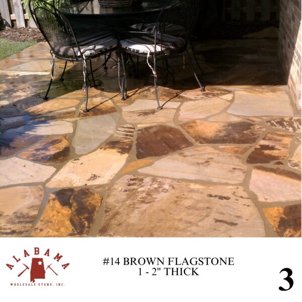 #014 ALABAMA BROWN FLAGSTONE 1-2" THICK - Image 3