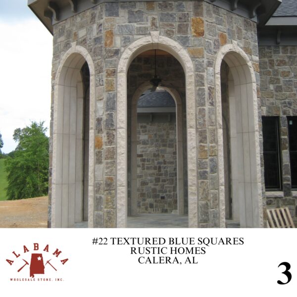 #022 ALABAMA BLUE SQUARED RUBBLE TEXTURED MULTI-COLORED (RANDOM CUTS ONLY) - Image 3