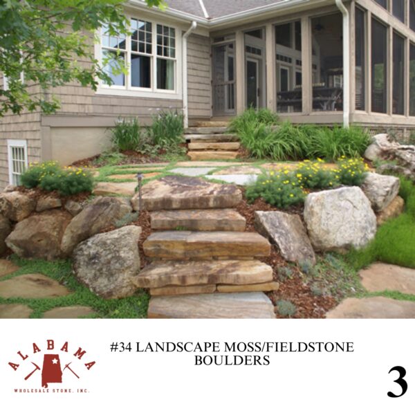 #034 LANDSCAPE MOSS/FIELDSTONE BOULDERS - Image 3