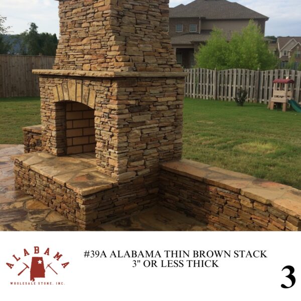 #39A ALABAMA THIN BROWN STACK 3" OR LESS THICK - Image 3