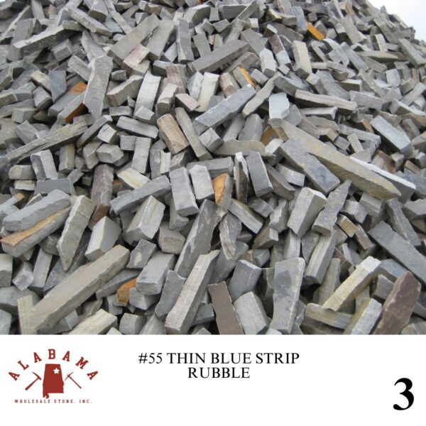 #055 ALABAMA THIN BLUE STRIP RUBBLE 2 - 5" THICK - Image 3